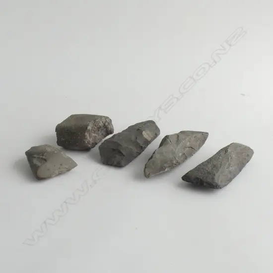 Y21403, 410, 413, 419 & 433; 5 PREFORM & BROKEN TOKI (STONE ADZES)