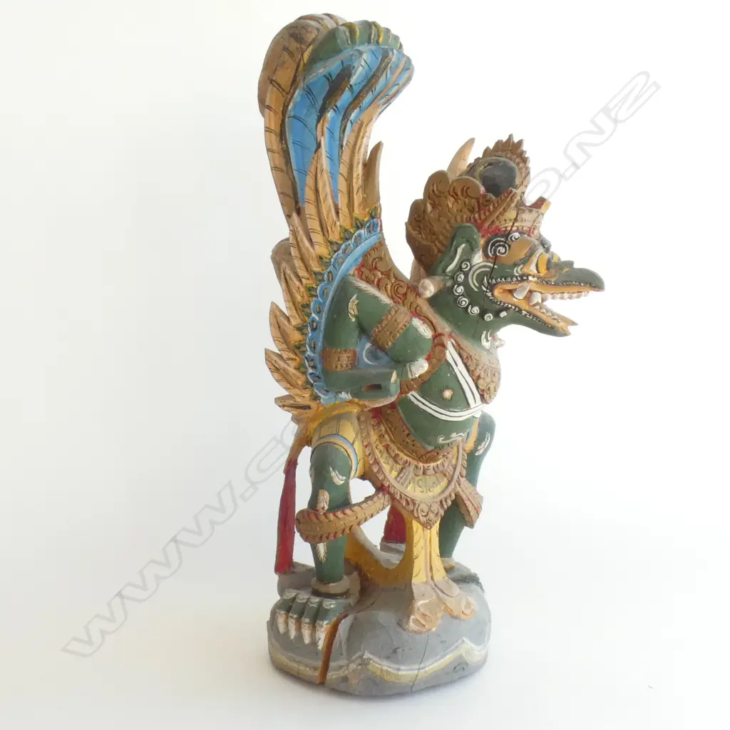 A CARVED WOODEN INDONESIAN GARUDA BIRD H 440 MM Image 1++