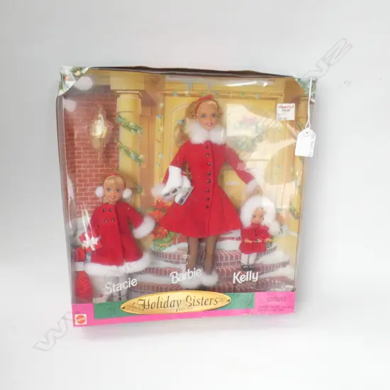 VINTAGE BOXED BARBIE, KELLY & STACIE 'HOLIDAY SISTERS' SKATING GIFT SET