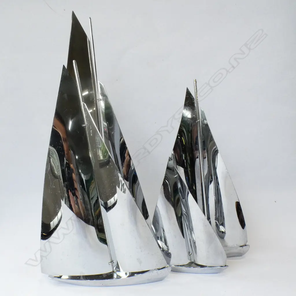 4 GRADUATED CHROME YACHTS - TALLEST H 350MM Image 1++