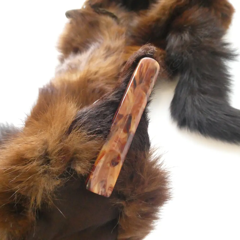 DARK BROWN FERRET SHAWL 1540MM Image 1++