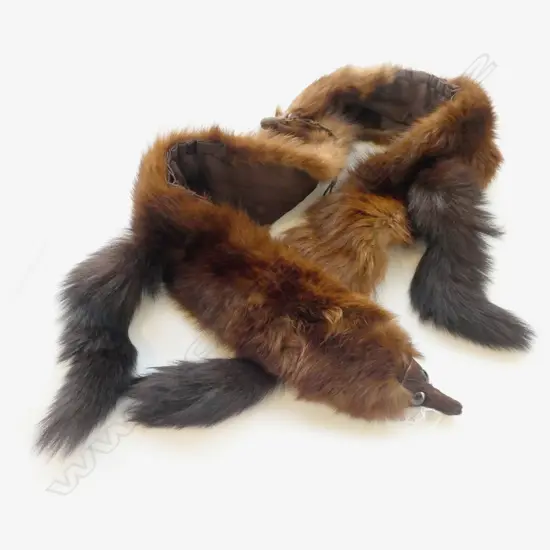DARK BROWN FERRET SHAWL 1540MM