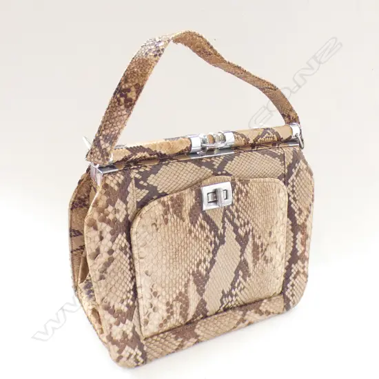 VINTAGE SNAKESKIN LEATHER BAG 