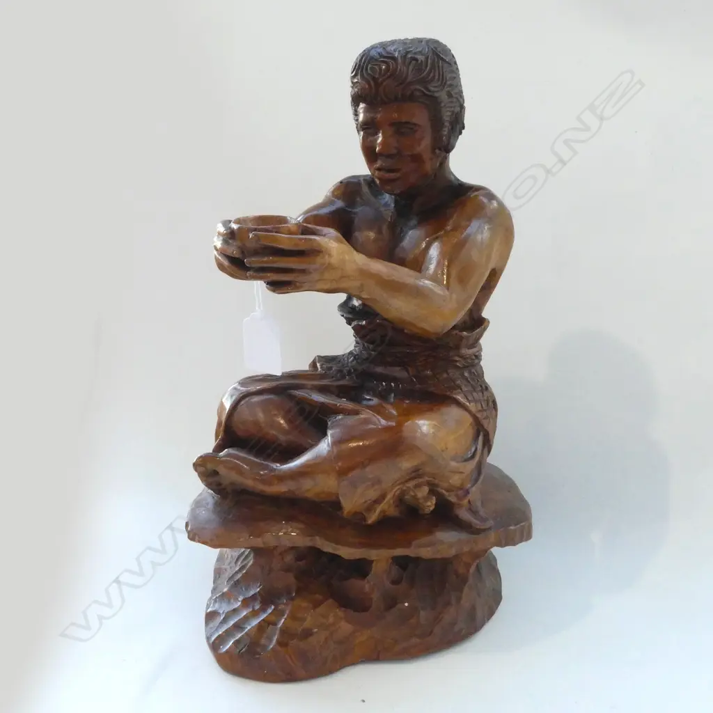 CARVED WOODEN FIGURE H.330mm Image 1++
