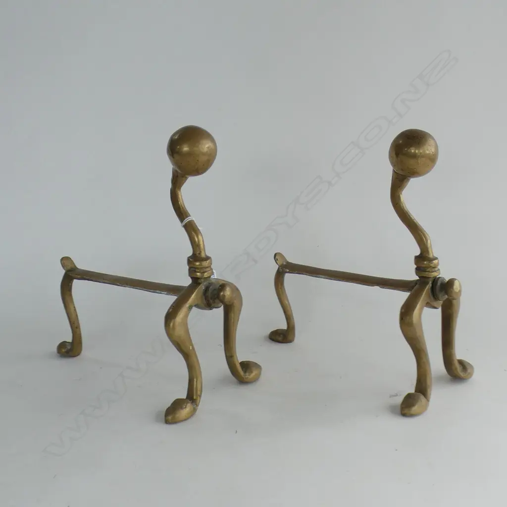 PR BRASS FIRE DOGS L.250mm Image 1++