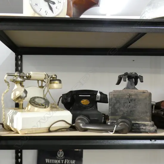 3 VINTAGE TELEPHONES A/F