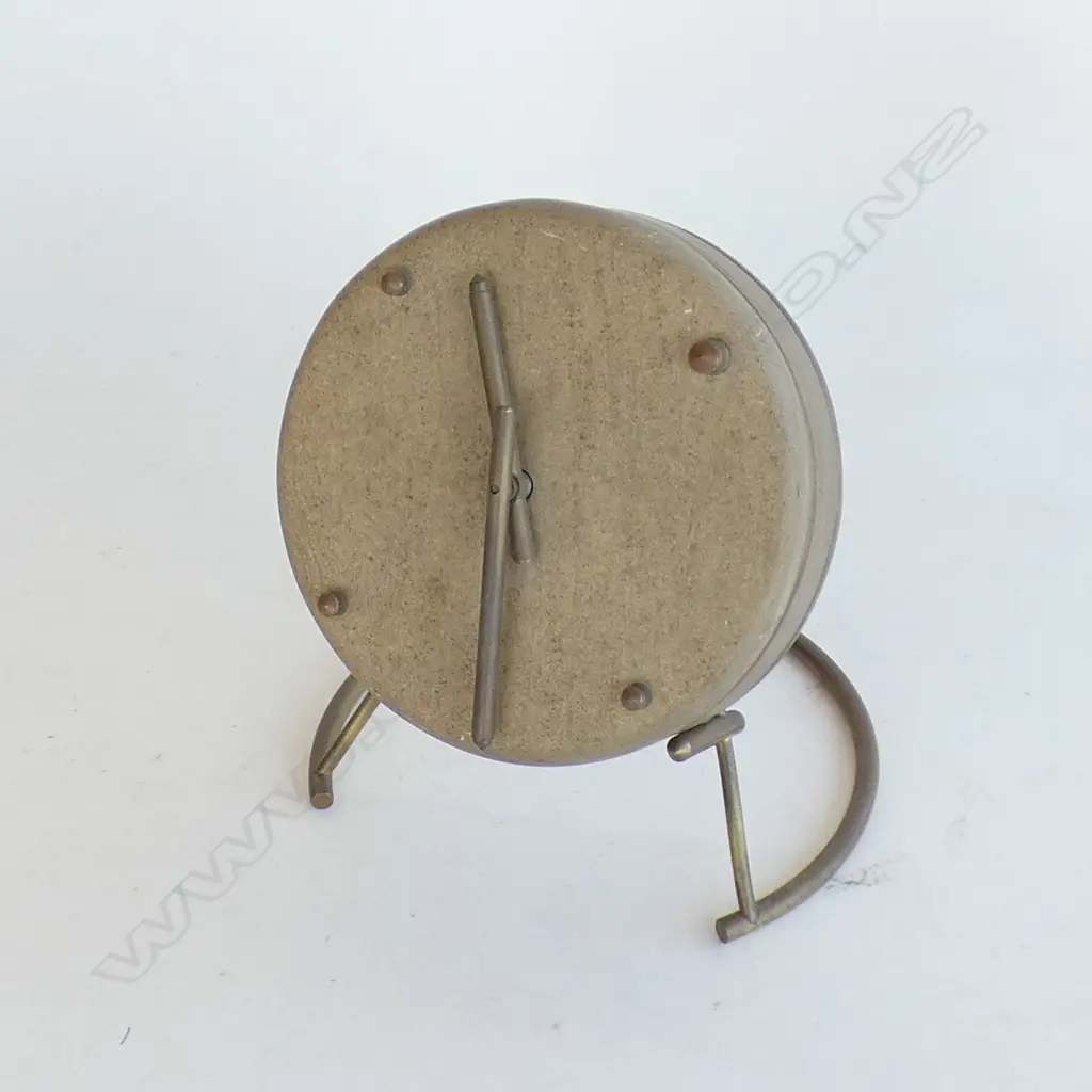 (B) SLATE CLOCK WITH BRASS HANDS & STAND (handmade by jeweller Kim Brice one only needs battery) (FAULTED)  Image 1++