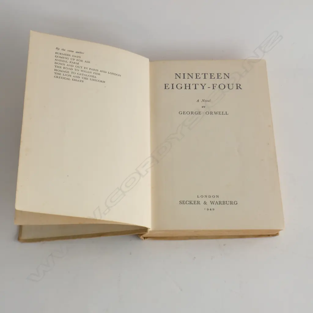 FIRST ED. GEORGE ORWELL 1984; SECKER & WARBURG LONDON 1949... Image 1++