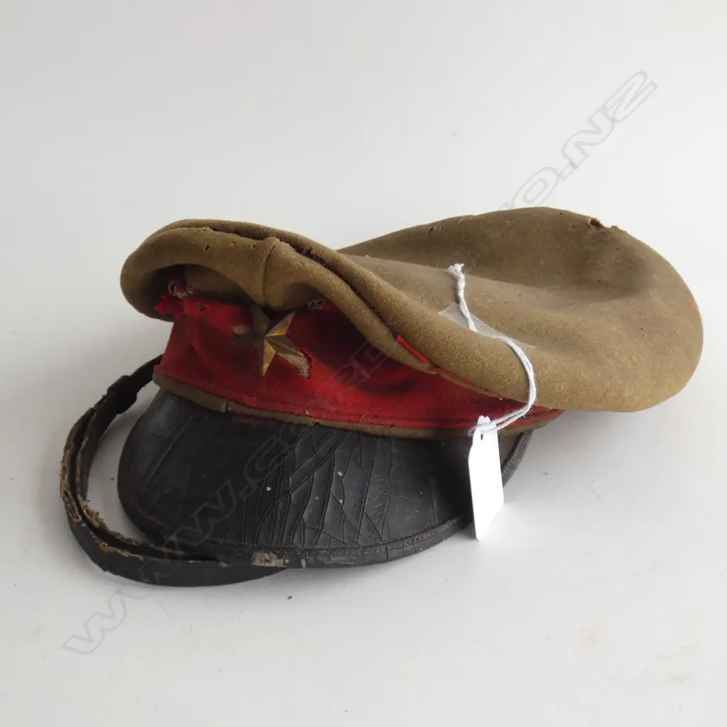 ORIGINAL WW2 WORLD WAR 2 IMPERIAL JAPANESE ARMY UNIFORM HAT/CAP A.F Image 1++