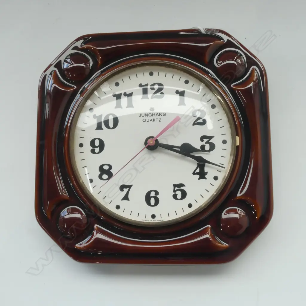 JUNGHANS GERMAN CERAMIC WALL CLOCK SQ 225MM Image 1++