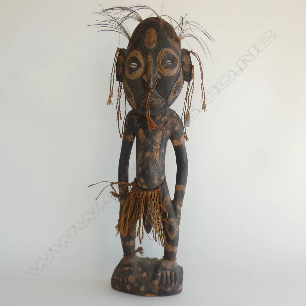 PAPUA NEW GUINEA  SEPIK RIVER TRIBAL FIGURE H 610 MM Image 1++