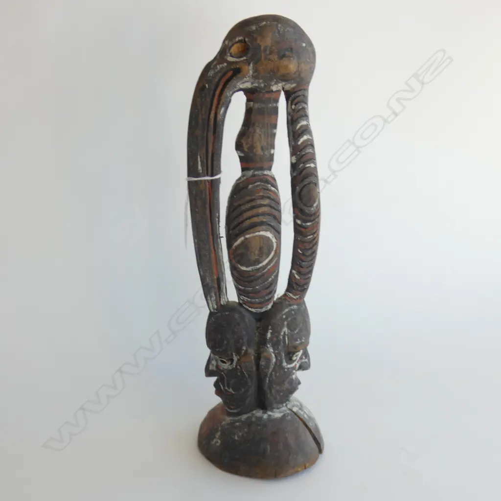 PAPUA NEW GUINEA SEPIK RIVER CARVED HORNBILL H 370 MM Image 1++