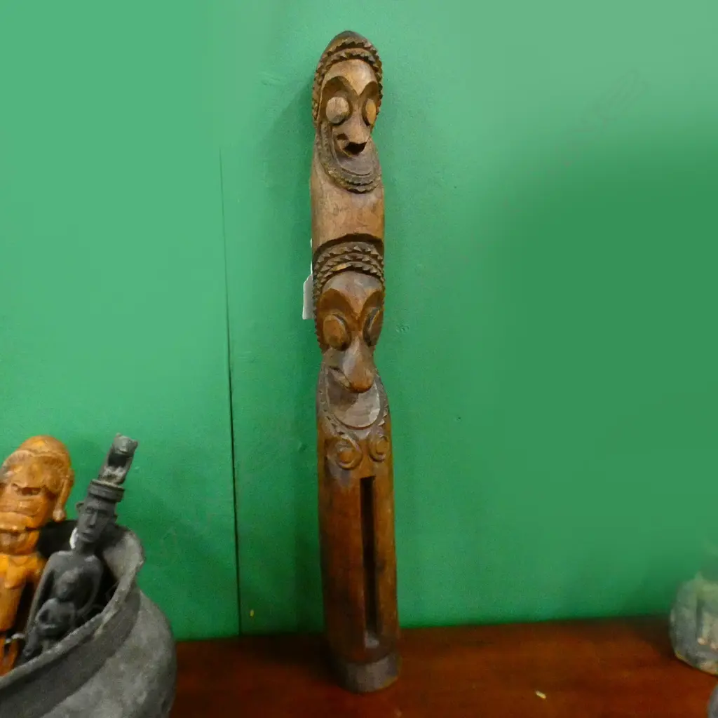 CARVED WOODEN TRIBAL TOTEM H.510mm Image 1++