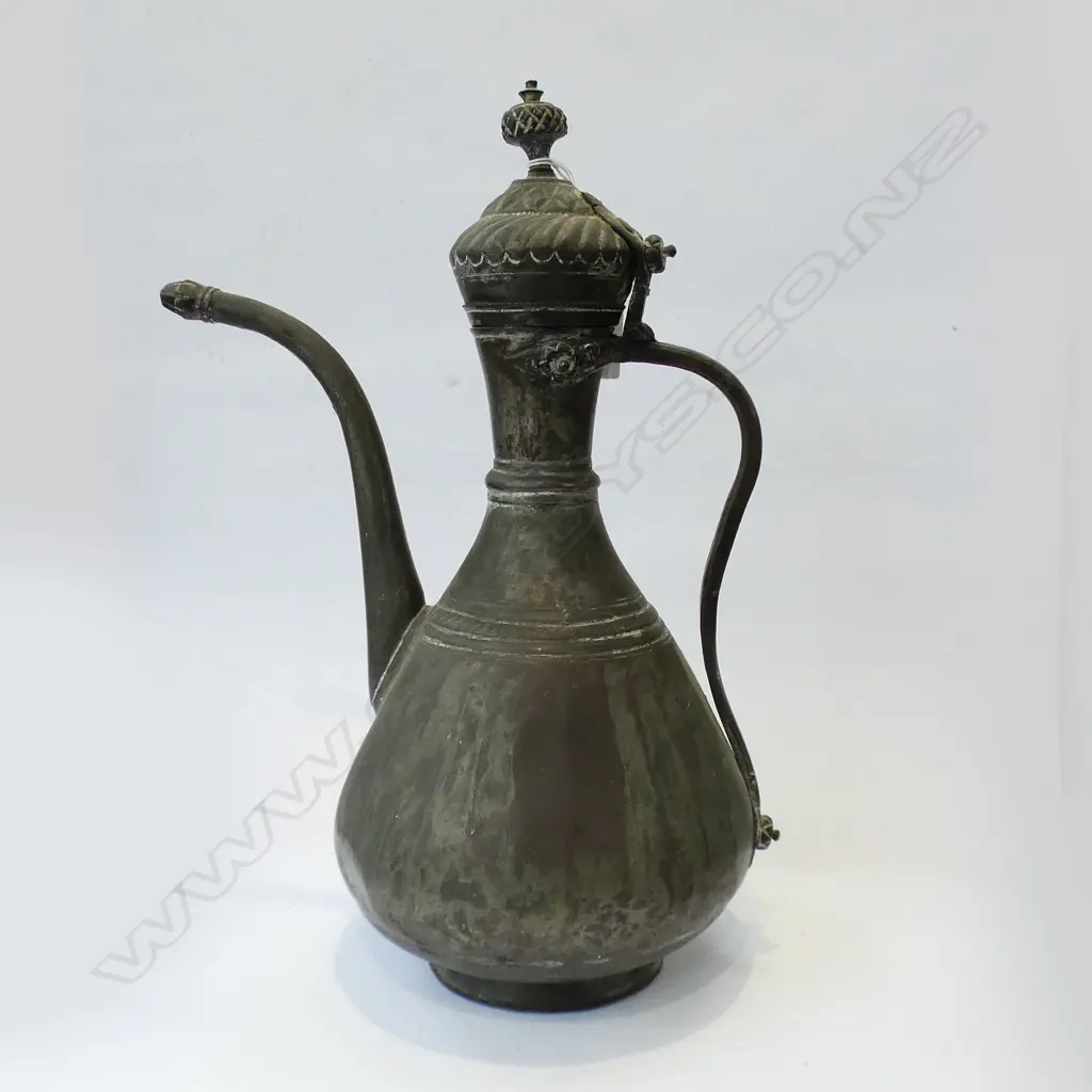 ANTIQUE TURKISH / CYPRIOT COPPER EWER H.350mm Image 1++
