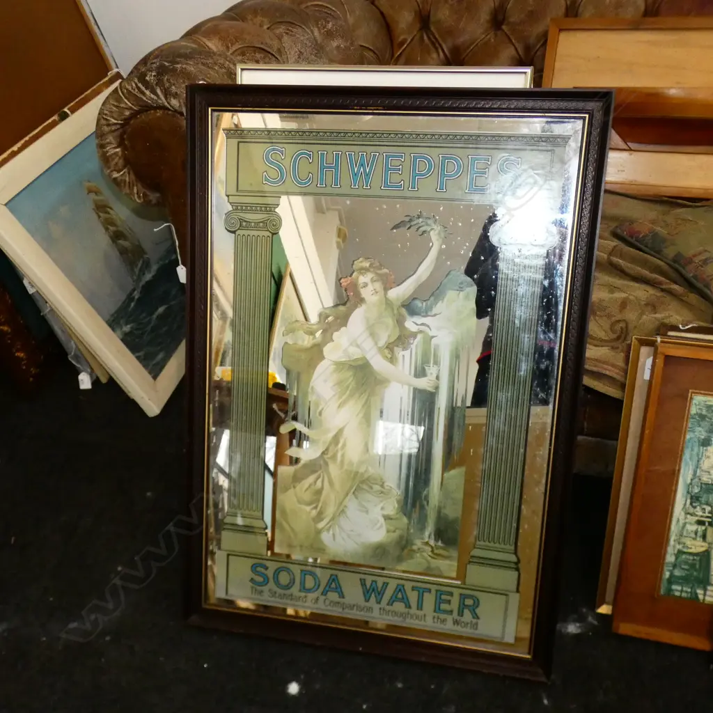 MIRROR; 'SCHWEPPES SODA WATER' 730x490mm Image 1++