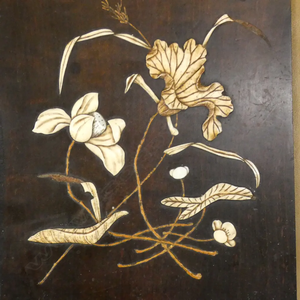 2 INLAID ORIENTAL PANELS AF 435x280mm Image 1++