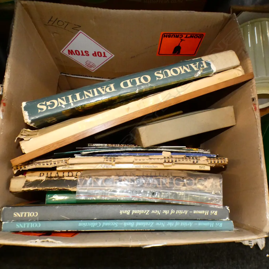 BOX LOT ASST. VINTAGE ART BOOKS Image 1++