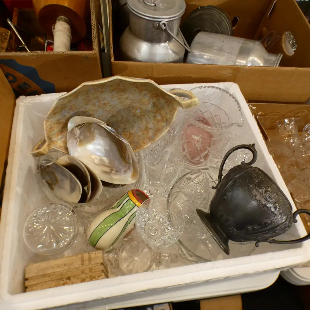 BOX LOT ASST. CRYSTAL ETC Image 1++