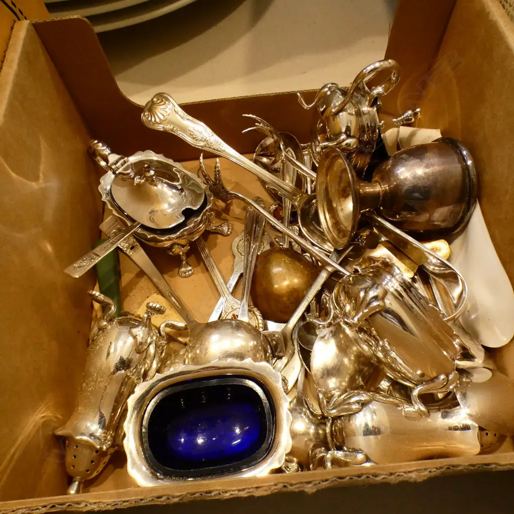 SMALL BOX EP ITEMS: CRUETS + EGG CUPS + SPOONS  Image 1++