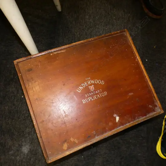 'THE UNDERWOOD' STANDARD DUPLICATOR, CASED AF W.500mm