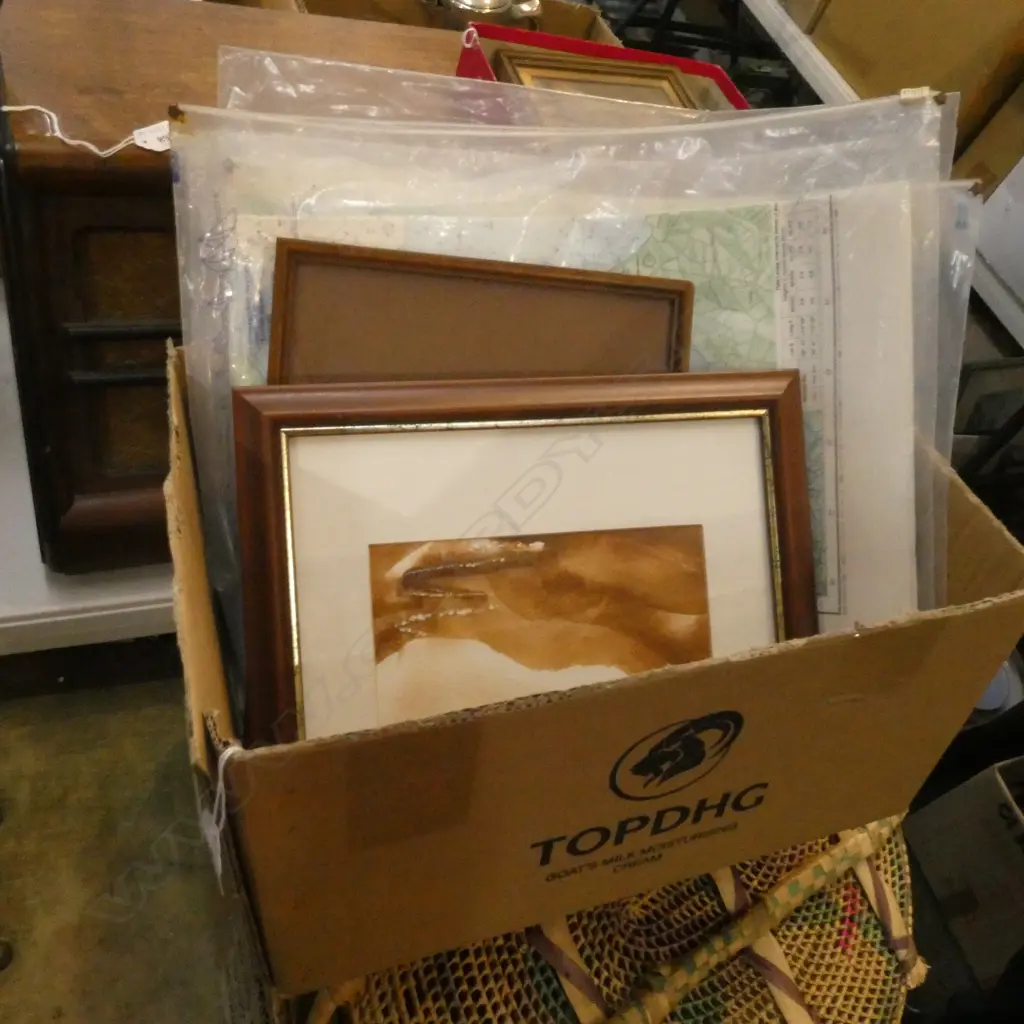 BOX LOT NAVY MAP CHARTS AUCKLAND WHANGAREI AND CAPE BRETT TWO PRINTS OWL LITHO BY R JACKSON AND SEPIA WATERCOLOR Image 1++