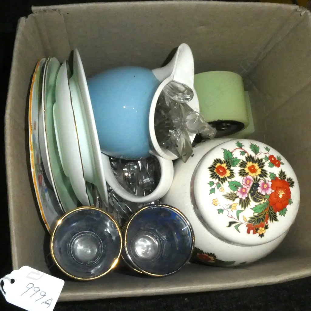 BOX LOT GINGER JAR, CHINA, LUSTRE PIECES ETC Image 1++
