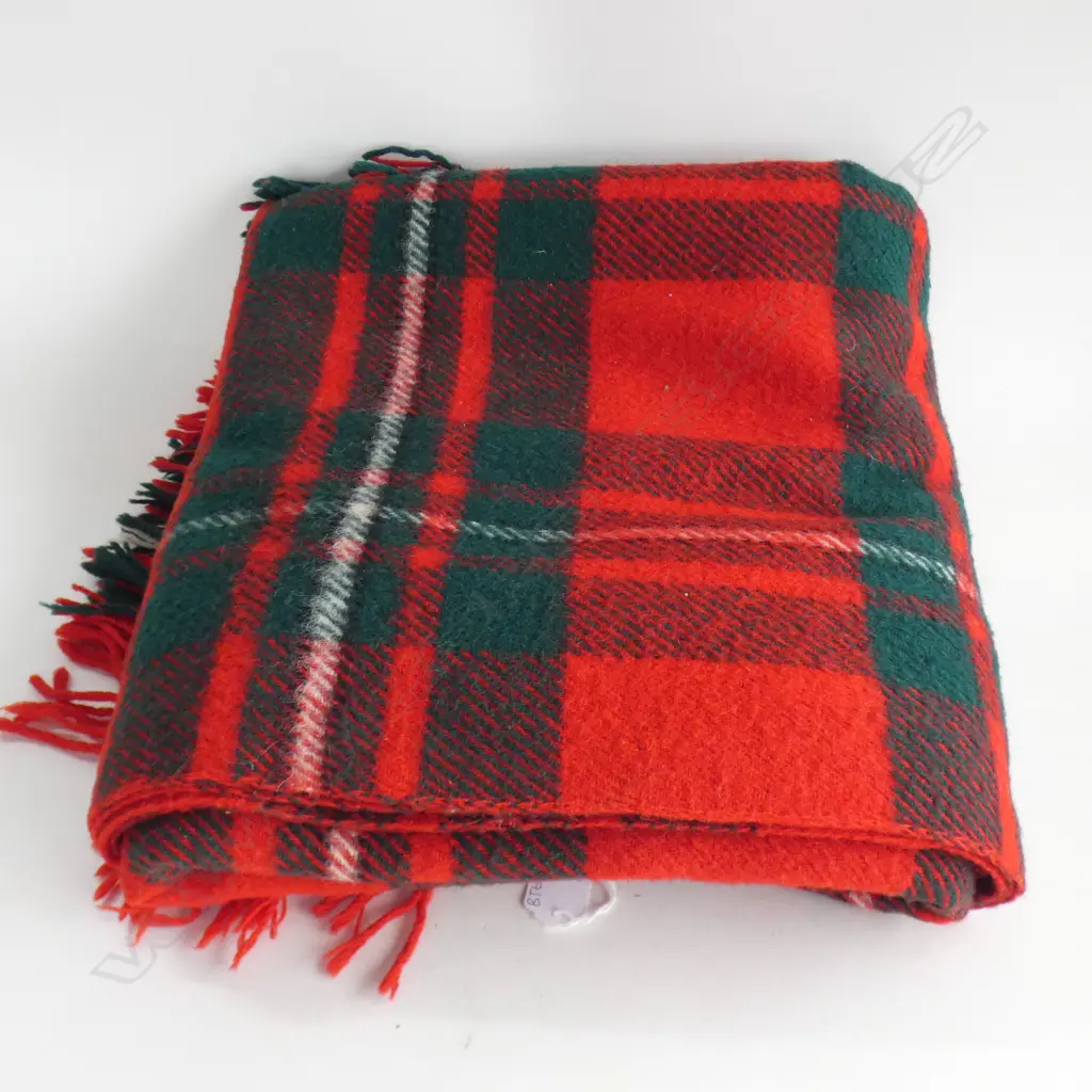 PURE WOOL MONTY TRAVEL RUG - MADE IN NZ - AUTHENTIC MCGREGOR TARTAN  Image 1++