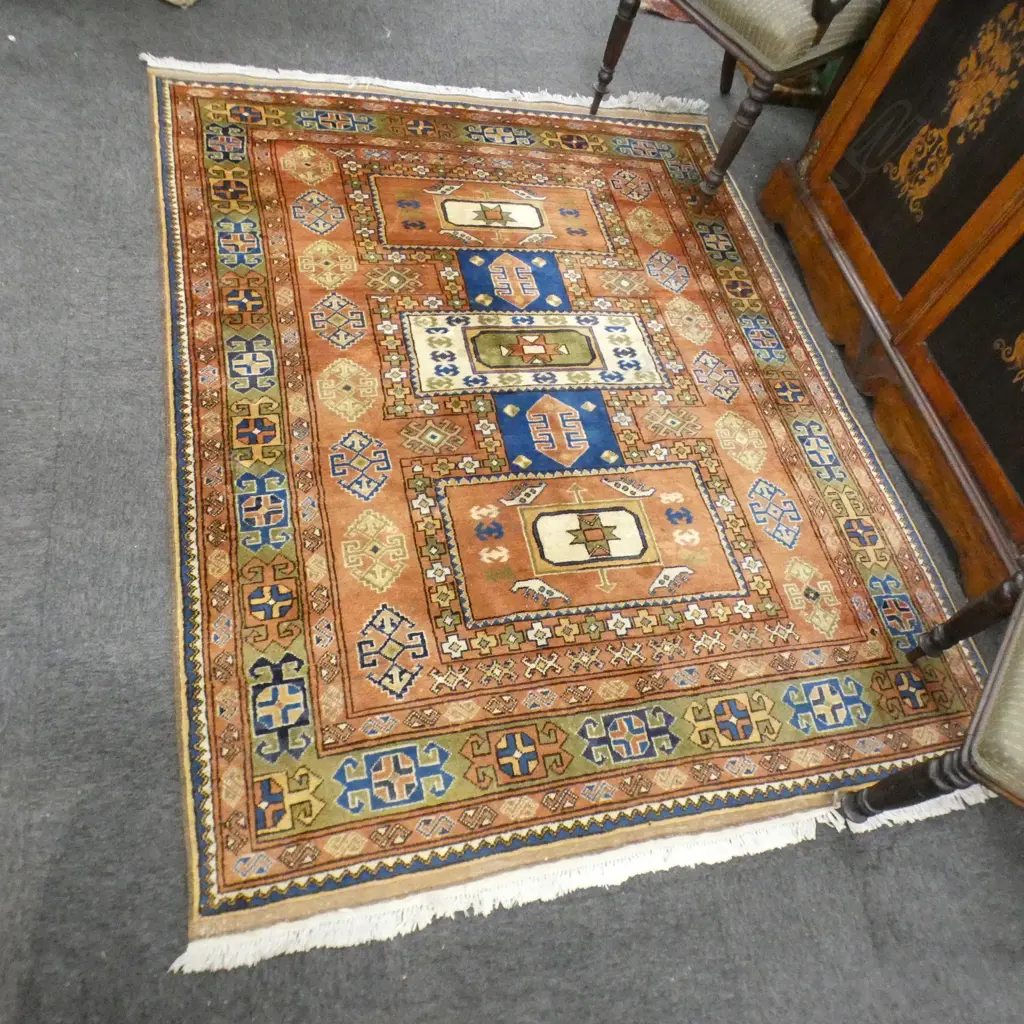 HAND KNOTTED WOOL PILE RUG 1970x1530mm Image 1++