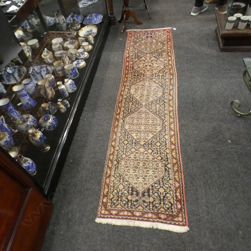 HAND KNOTTED WOOL PILE RUNNER 2400x560mm Image 1++