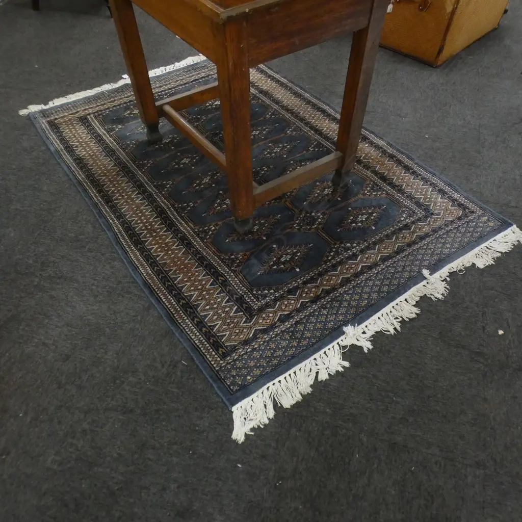 HAND KNOTTED BLUE WOOL PILE PERSIAN RUG 1720x1170mm Image 1++