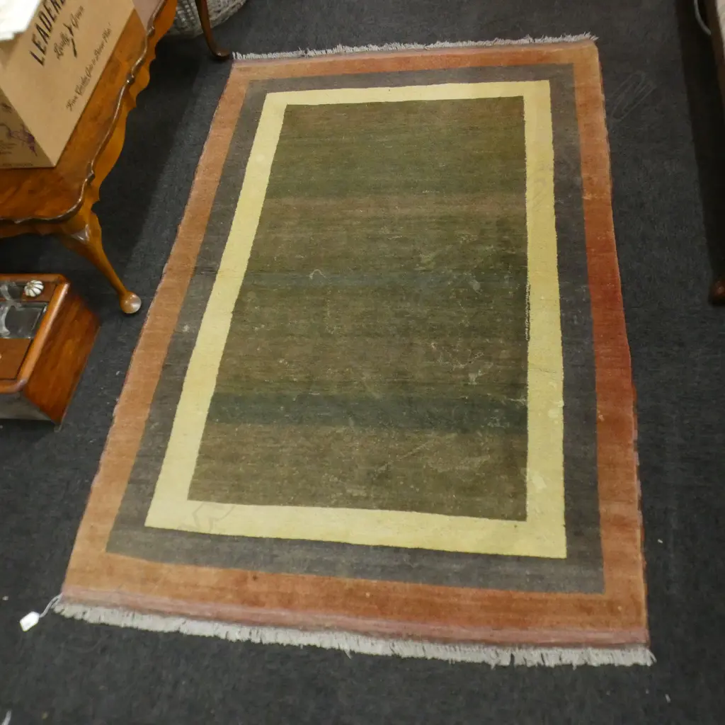 HAND KNOTTED WOOL PILE GABBEH STYLE RUG 1730x1200mm Image 1++