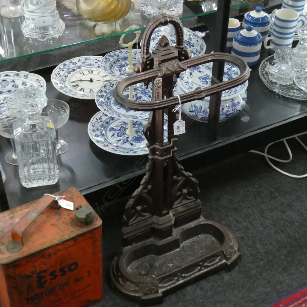 BRONZED ALUMINIUM ANTIQUE STYLE UMBRELLA STAND H.690mm Image 1++