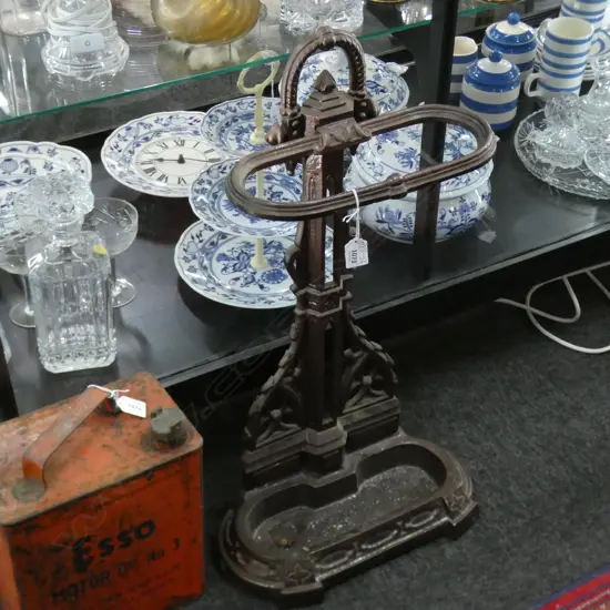 BRONZED ALUMINIUM ANTIQUE STYLE UMBRELLA STAND H.690mm