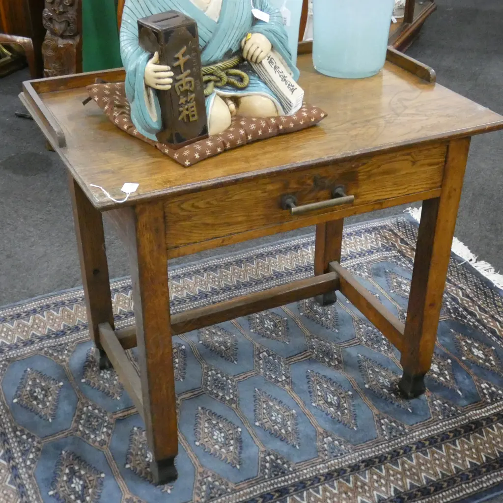 ARTS & CRAFTS OAK DESK 880x580x775mm Image 1++