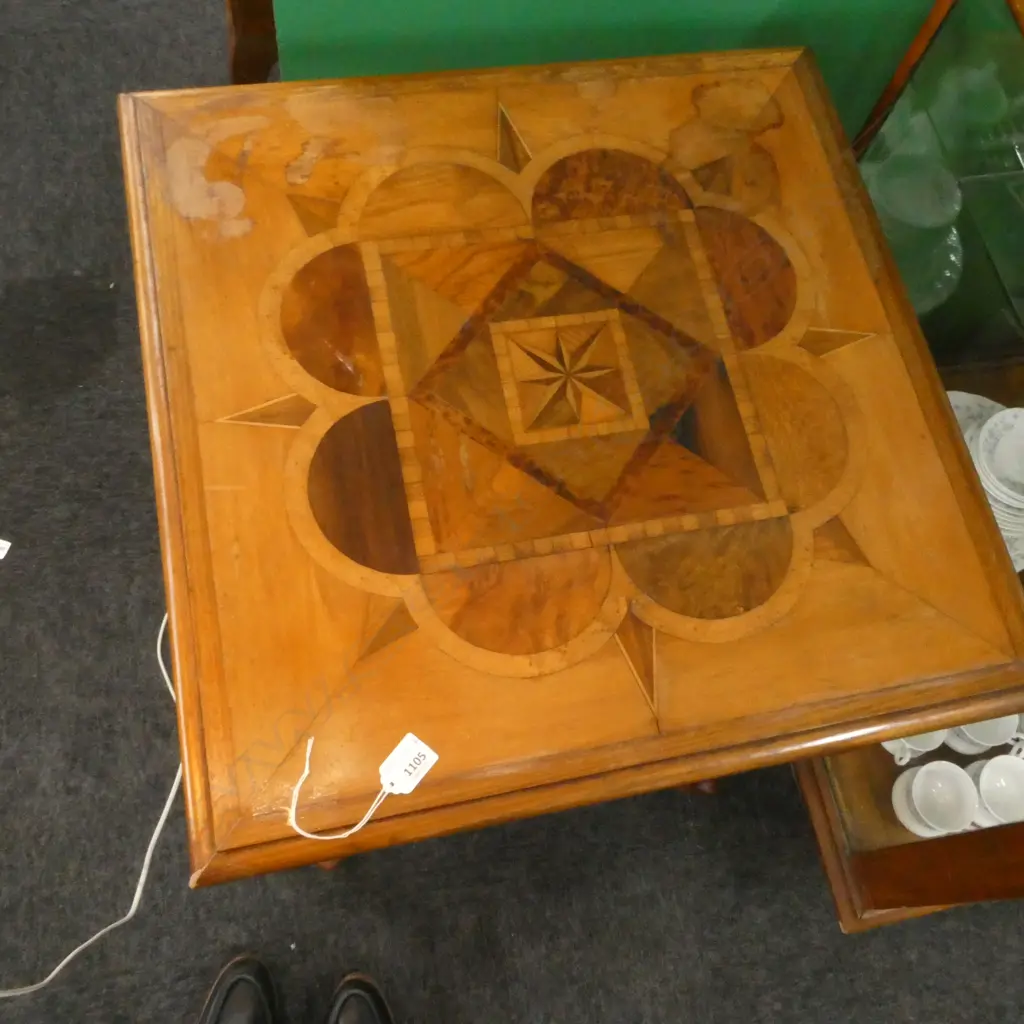 COLONIAL MIXED WOODS OCC. TABLE (REQUIRES ATTENTION) 590 x 590 x 770mm Image 1++