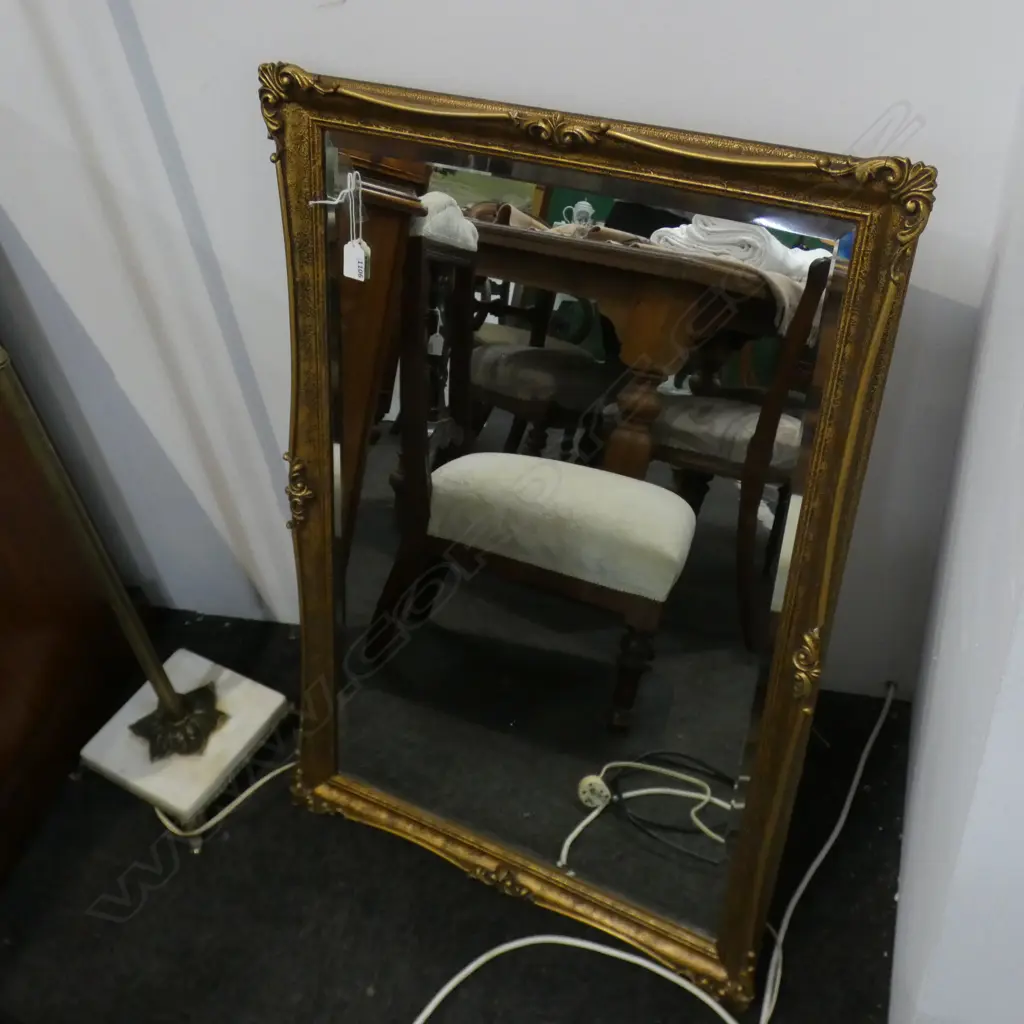 GILT FRAMED BEVELLED MIRROR 600x850mm Image 1++