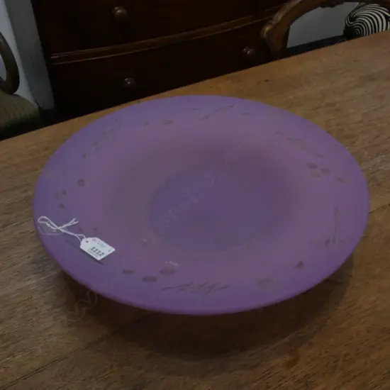 LG GARRY NASH PURPLE GLASS BOWL - DIA 390MM