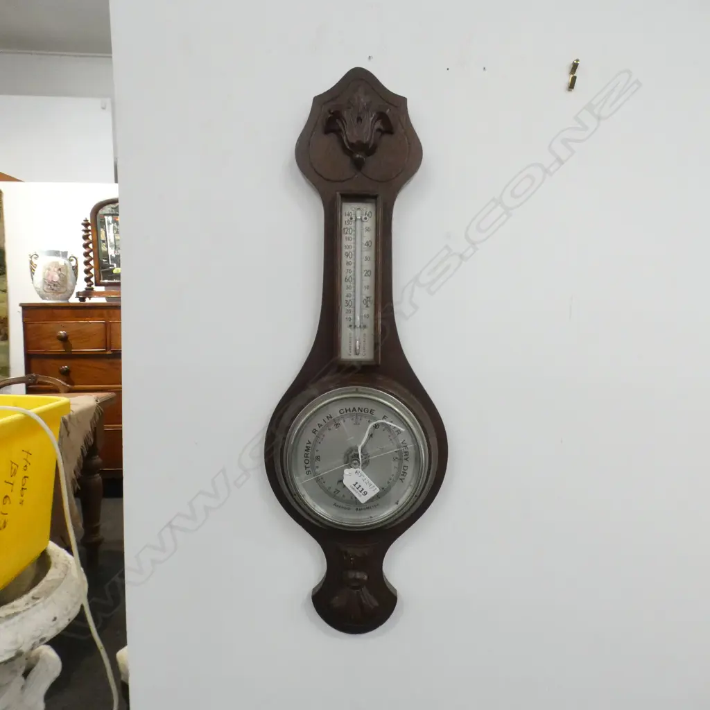 OLD WALL MOUNTED BAROMETER L.570mm... Image 1++
