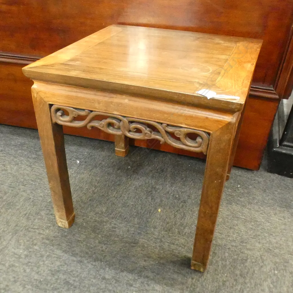 VINTAGE ROSEWOOD SIDE TABLE 480x480x500mm Image 1++