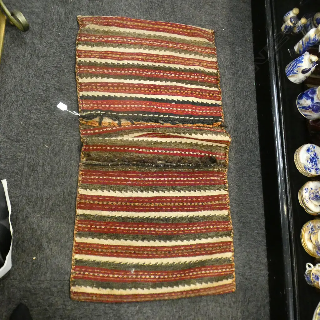 OLD TRIBAL KELIM WOVEN SADDLE BAG 1250 x 590mm Image 1++