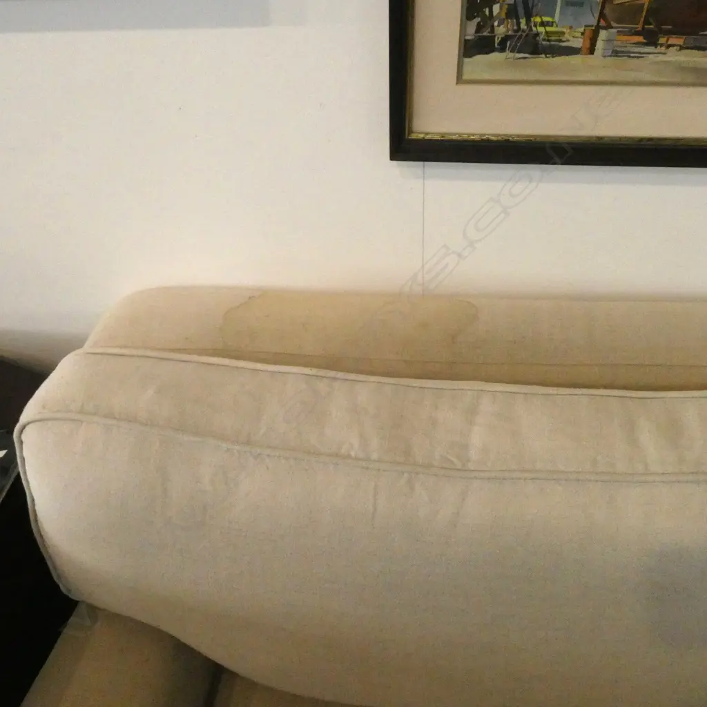 LARGE ROLL ARM LINEN ARCHAIR SOME MARKS Image 1++