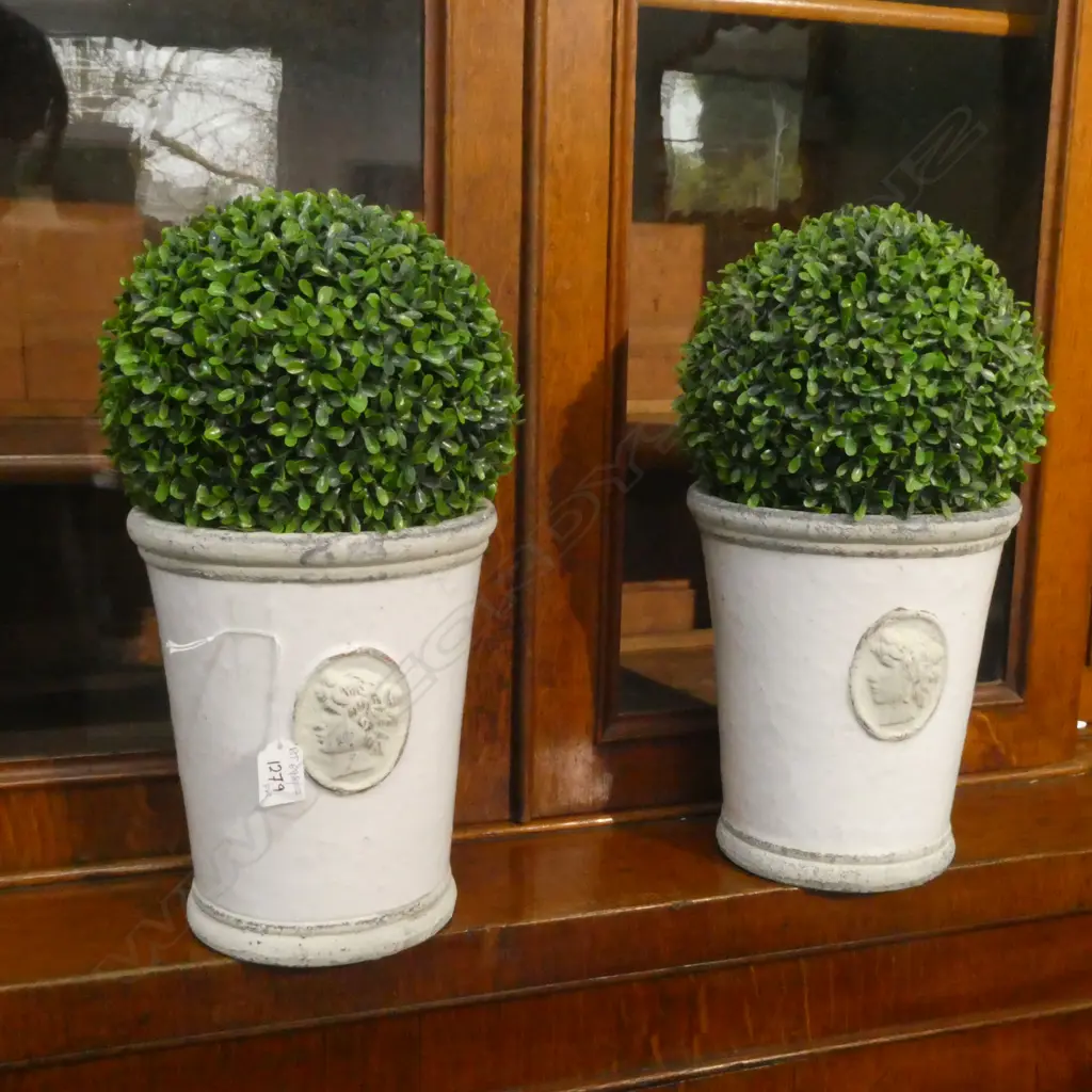 PR WHITE TERRACOTTA POTS H.250mm Image 1++
