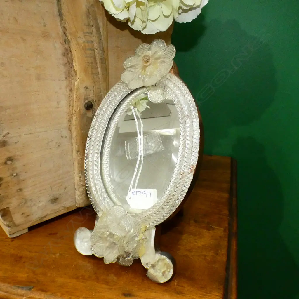 VENETIAN GLASS OVAL MIRROR H.285mm Image 1++
