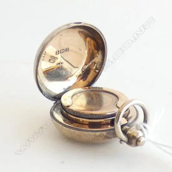 GOLD PLATED SILVER SOVEREREIGN CASE BIRMINGHAM 1910