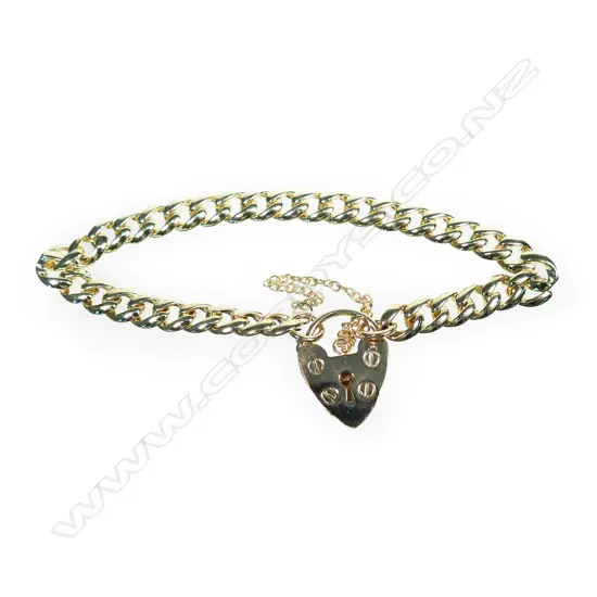 9CT GOLD CHAIN BRACELET 16.3gm