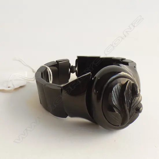 VICTORIAN WHITBY JET BRACELET C1870'S ##RTV##