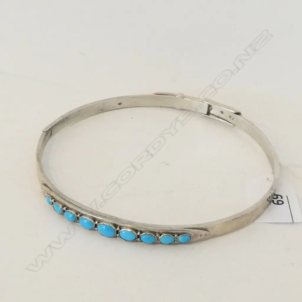 925 SILVER & TURQUOISE NECKLACE 87 GRAMS Image 1++