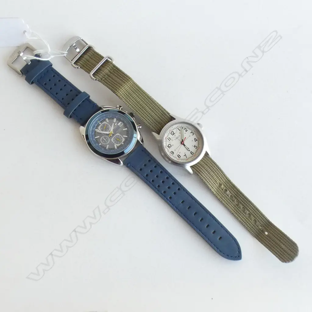2 GENTS WATCHES; CITIZEN BLUE ANGELS WR200 (COPY) & TIMEX TODD SNYDER Image 1++