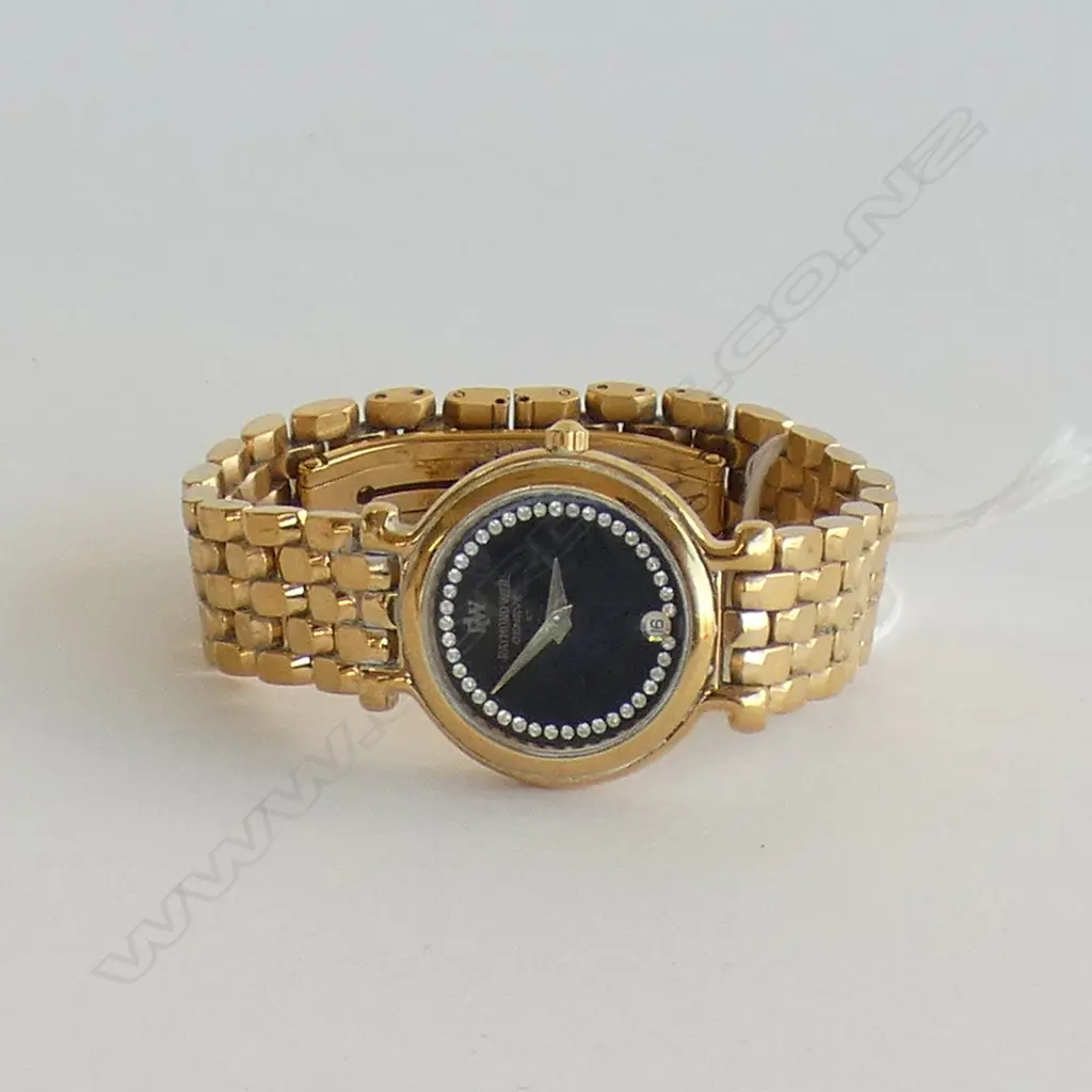 18CT GOLD PLATED RAYMOND WEIL WRIST WATCH (needs a battery) Image 1++