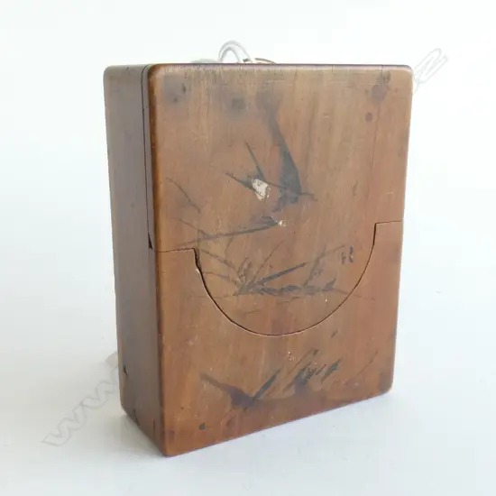 TRAVELLING WATCH & WOODEN CASE -  WATCH A/F & NOT WORKING 